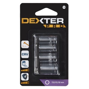 Lot De 4 Adaptateurs En Acier Chrome Dexter Pro Pour Clé À Douille