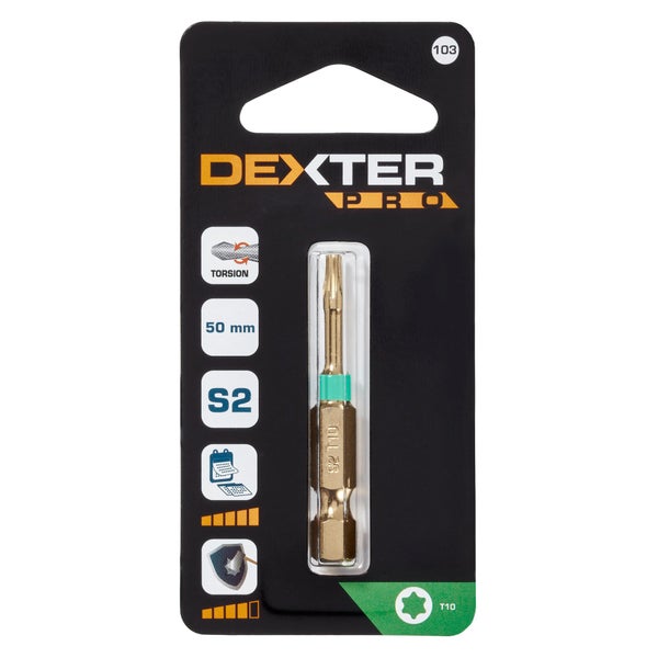 Embout De Vissage Torsion Dexter Pro T10, Diam.50 Mm
