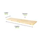 Tablette en sapin rustique, L.200 x l.40 cm x Ep.18 mm