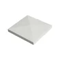 Chapeau De Pilier Pointe De Diamant 40X40 Cm Blanc
