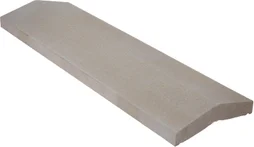 Couvre-Mur 2 Pans Lisse Gris, H.4 X L.30 X P.99 Cm