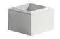 Elément De Piler Lisse Blanc L.25 X P.25 X H.16,7Cm