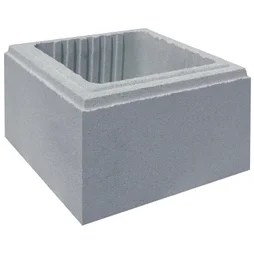 Elément De Pilier Classique Unisliss Lisse Gris,  H.16.7 X L.30 X P.30 Cm