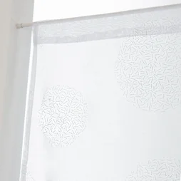 Paire De Vitrages Transparent Blanc L.60 X H.120 Cm