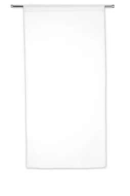 Paire De Vitrages Tamisant, Leo Blanc L.45 X H.120 Cm