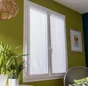 Paire De Vitrages Tamisant, Leo Blanc L.60 X H.120 Cm