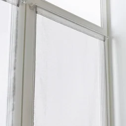 Paire De Vitrages Tamisant, Leo Gris Galet N°5 L.60 X H.180 Cm