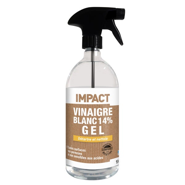 Vinaigre blanc ménager en gel multisurface IMPACT 14° 1 l