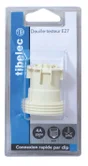Douille Test E27 Tibelec, Plastique, Beige 100 W