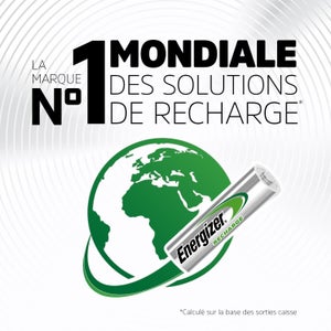 Lot De 4 Piles Rechargeable Aa Power Plus, 2500 Mah, Energizer