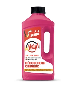 Déboucheur évier spécial cheveux salle de bains HELP, 800 ml