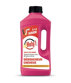 Déboucheur évier spécial cheveux salle de bains HELP, 800 ml