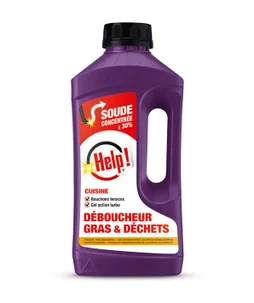Déboucheur évier Turbo gras et déchets HELP, 1L
