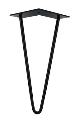 Pied Table Basse Design Cime Fixe Acier Époxy Noir