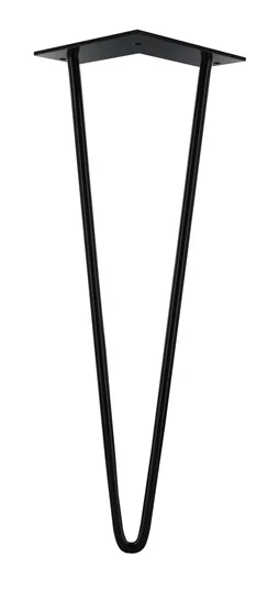 Pied Table Basse Design Cime Fixe Acier Époxy Noir