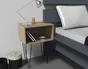 Pied Table Basse Design Cime Fixe Acier Époxy Noir