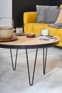 Pied Table Basse Design Cime Fixe Acier Époxy Noir