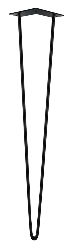 Pied table DESIGN CIME fixe acier époxy noir
