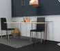 Pied table DESIGN CIME fixe acier époxy noir