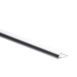 Quart-De-Rond Mur Et Sol Argent Brillant Aluminium L.250 Cm X Ep.10 Mm