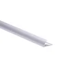 Quart-De-Rond Mur Et Sol Argent Mat Aluminium L.250 Cm X Ep.10 Mm