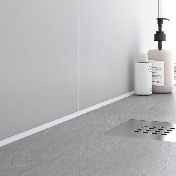 Profil D'Étanchéité Mur Blanc Mat Pvc L.250 Cm X Ep.8 Mm