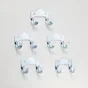 Lot De 5 Crochets Double Multi Usage En Acier Zingué Mottez, H.6Xl.7.5Xp.4.8 Cm