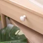 Boutons de meuble ronds, zamak blanc verni, Diam.25 mm X4