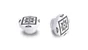 Lot De 4 Boutons De Meuble Carreau De Ciment Gris Foncé Bois H.22 X L.39 X P.39