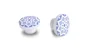 Lot De 4 Boutons De Meuble Carreau De Ciment Bleu Bois H.22 X L.39 X P.39 Mm