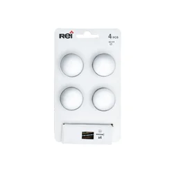 Lot De 4 Boutons De Meuble Rond Zamak Mat H.27 X L.33 X P.33 Mm
