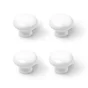 Boutons de meuble ronds, porcelaine blanc, Diam.35 mm X4