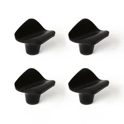 Boutons de meuble Figuré, zamak noir peint X4
