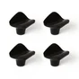 Boutons de meuble Figuré, zamak noir peint X4