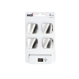 Lot De 4 Boutons De Meuble Vague Zamak Brossé H.26 X L.32 X P.31 Mm
