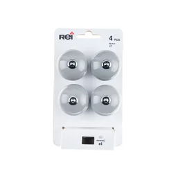 Lot De 4 Boutons De Meuble Boule Gris Porcelaine H.38 X L.40 X P.40 Mm
