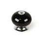Lot De 4 Boutons De Meuble Boule Noir Porcelaine H.38 X L.40 X P.40 Mm