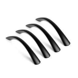Poignées de meuble Arc, aluminium noir, entraxe 128 mm X4