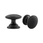 Boutons de meuble ronds Audric, zamak noir verni, Diam.30.5 mm X2