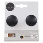 Boutons de meuble ronds Audric, zamak noir verni, Diam.30.5 mm X2