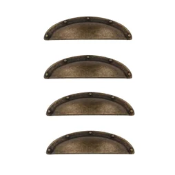 Lot De 4 Poignées De Meuble Entraxe 64 Mm Zamak Vieilli