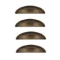 Lot De 4 Poignées De Meuble Entraxe 64 Mm Zamak Vieilli