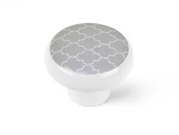Bouton De Meuble Déco Gris Porcelaine H.31 X L.40 X P.40 Mm