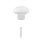 Bouton de meuble rond Tillie, céramique blanc, Diam.35 mm