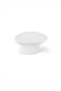 Bouton de meuble ovale, zamak blanc peint L.40 mm