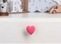 Bouton de meuble  Coeur, pvc rose