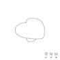 Bouton de meuble  Coeur, pvc rose