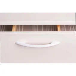 Poignée de meuble, zamak blanc chromé, entraxe 96 mm