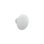 Bouton de meuble rond Snow, abs blanc brut, Diam.39.5 mm