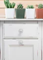 Bouton De Meuble Rond Blanc Zamak H.26 X L.35 X P.35 Mm